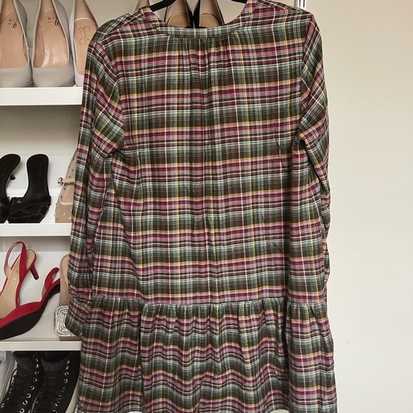 LOFT Plaid Tunic Top - Red, Green, Black - Picture 2 of 3